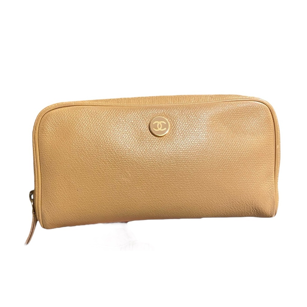 CHANEL CC Caviar Leather Pouch